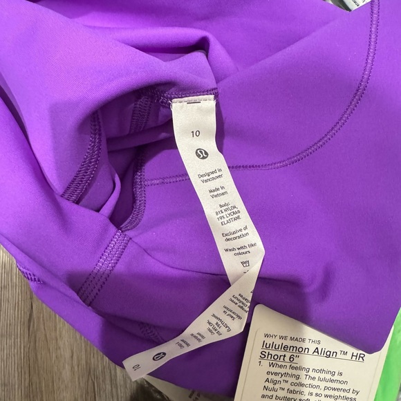 Lululemon Align High Rise 6” Atomic Purple Shorts - Picture 9 of 9